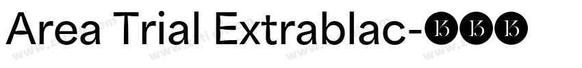 Area Trial Extrablac字体转换